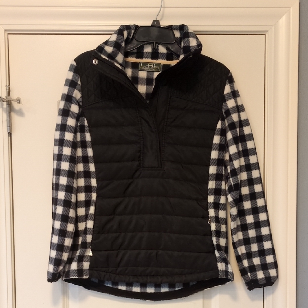 Ralph Lauren Black and White Plaid Fleece